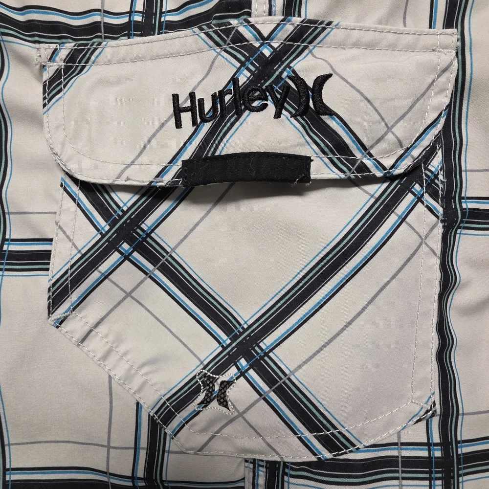 Hurley Men’s White Plaid Board Shorts - Summer 2009